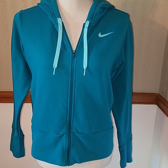 teal zip hoodie